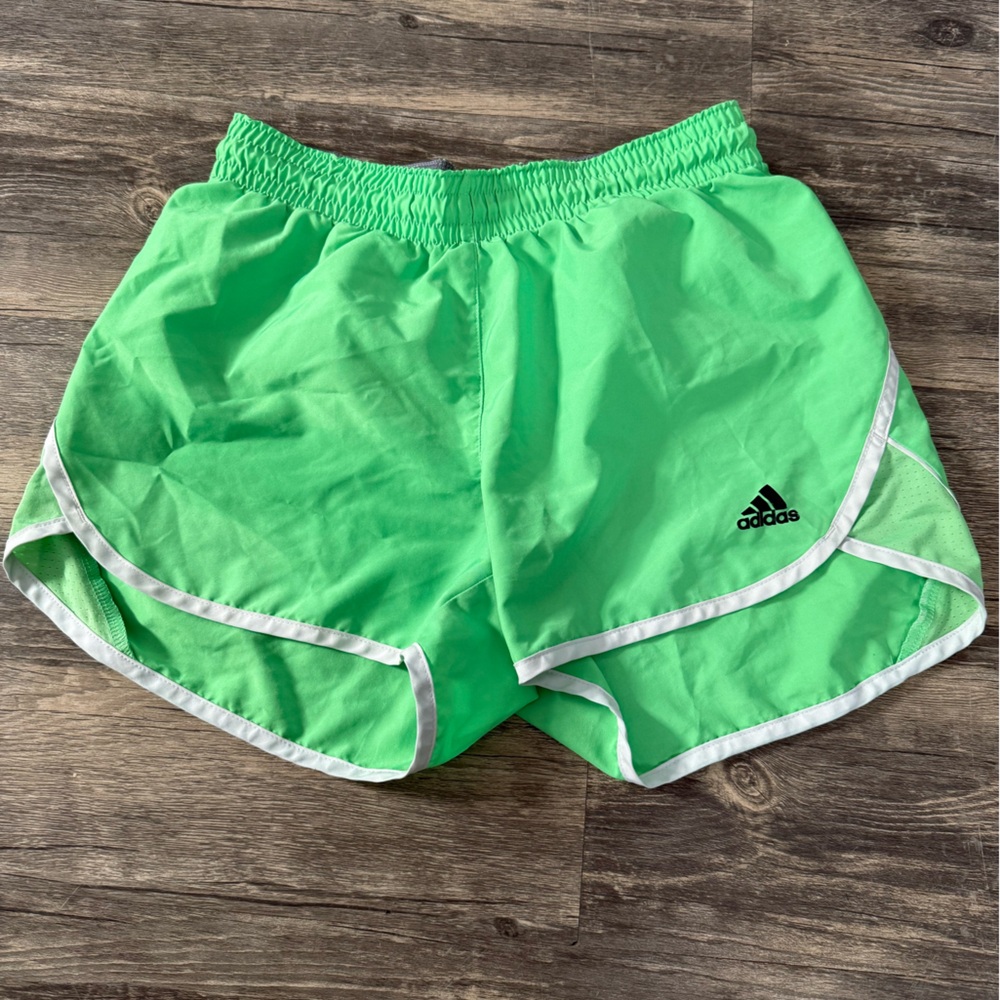 Adidas Women's Lime Green Athletic Shorts